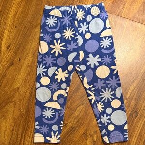 Hanna Andersson Blue and Cream Leggings